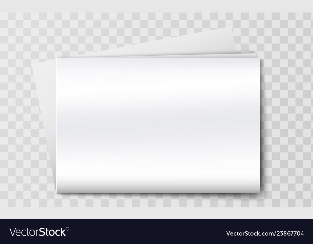 Blank Newspaper Mockup Isolated On The Background Vector Image