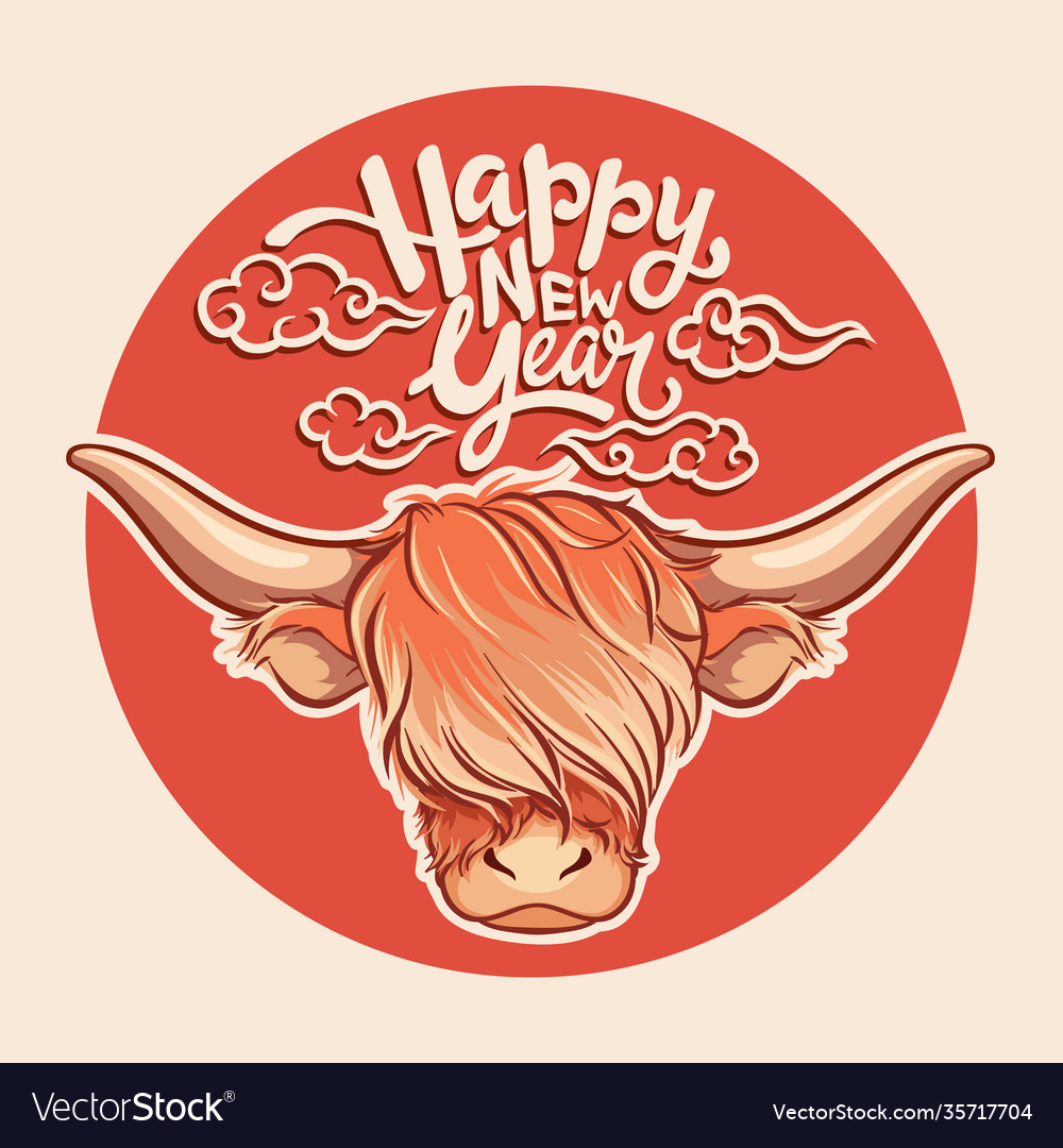 Character design year ox animal zodiac Vector Image Character design year ox animal zodiac
