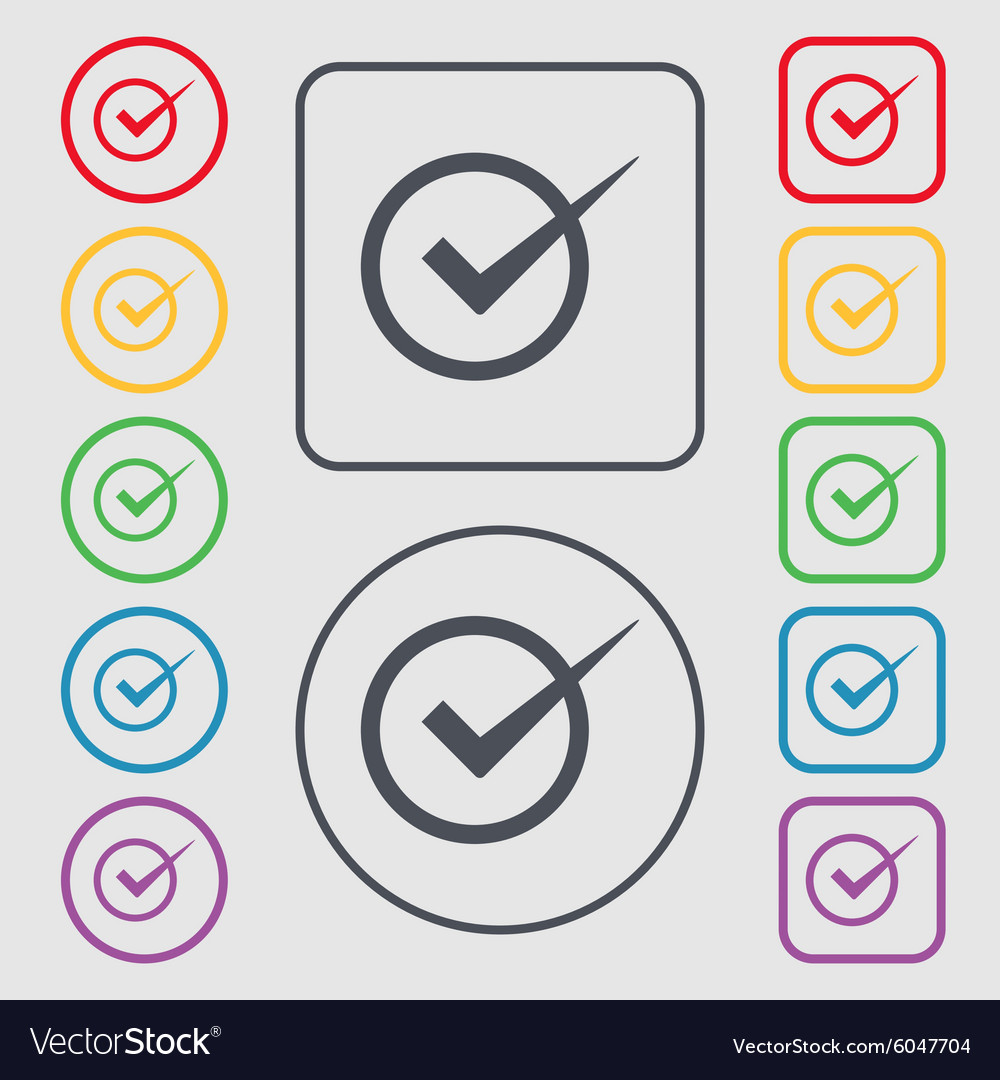 Check mark sign icon checkbox button symbols