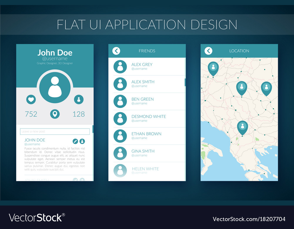 Download Flat ui design concept Royalty Free Vector Image