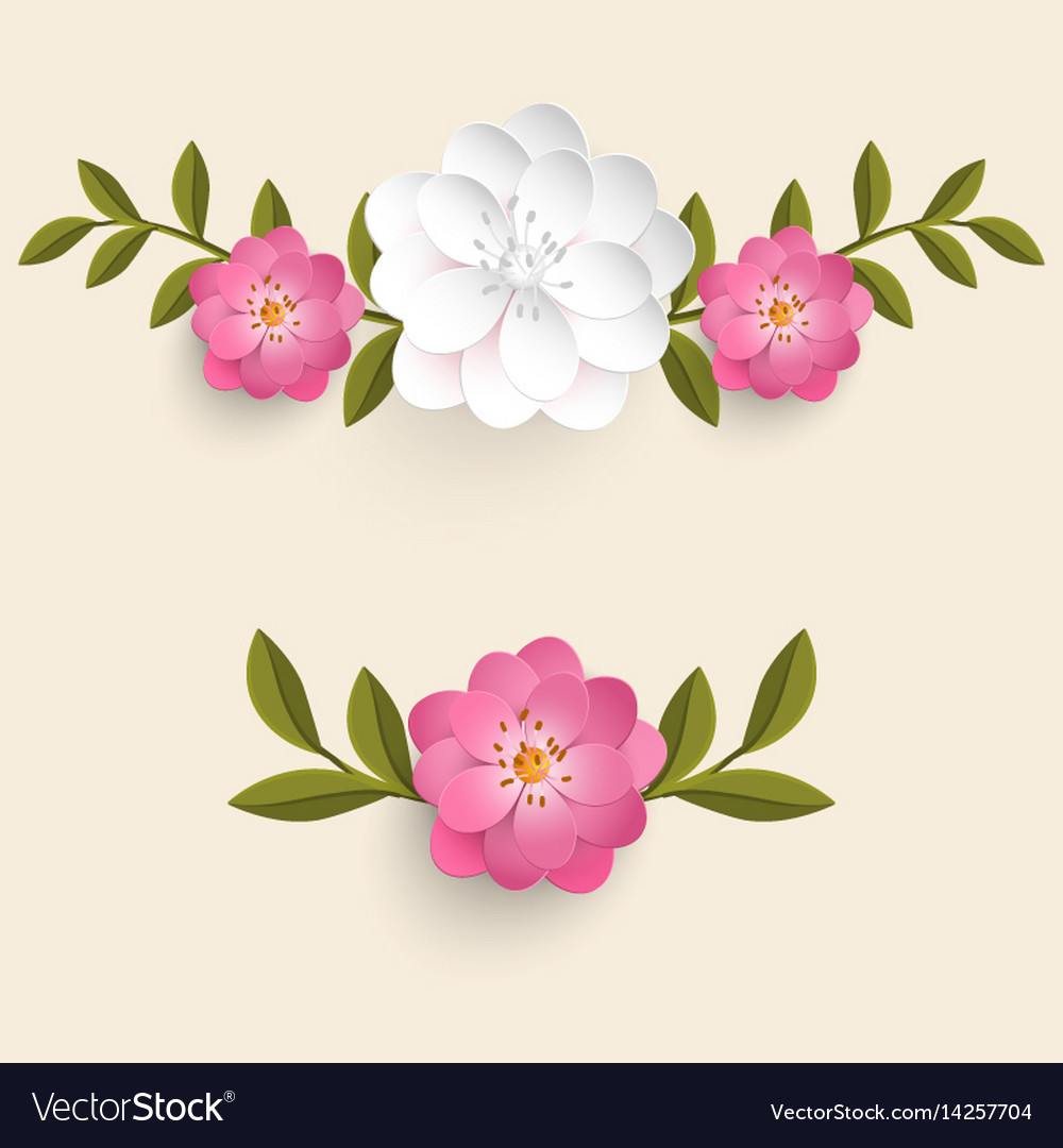 Floral design element for page