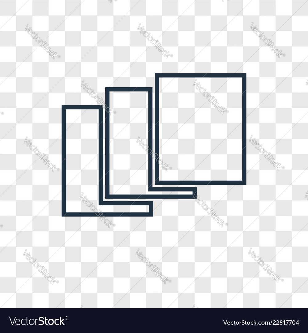 Layer concept linear icon isolated on transparent vector image Layer concept linear icon isolated on transparent