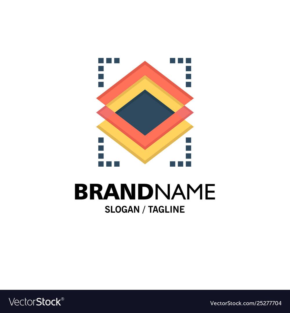 Layers object layer server business logo template vector image Layers object layer server business logo template