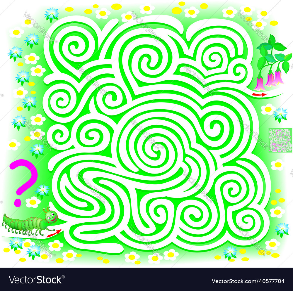 Logik Puzzle-Spiel mit Labyrinth müssen helfen vector image Logik Puzzle-Spiel mit Labyrinth müssen helfen