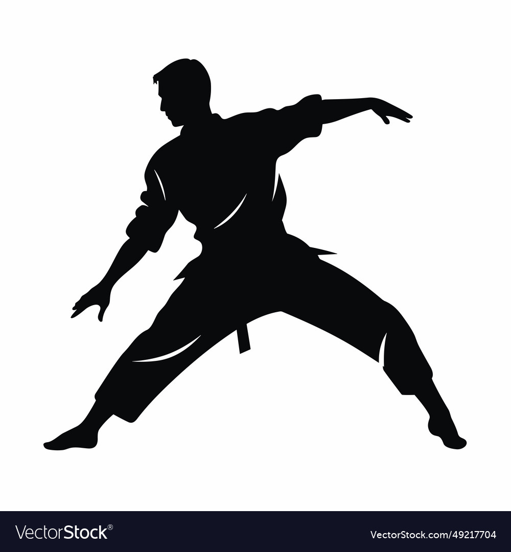 Martial art black icon on white background Vector Image