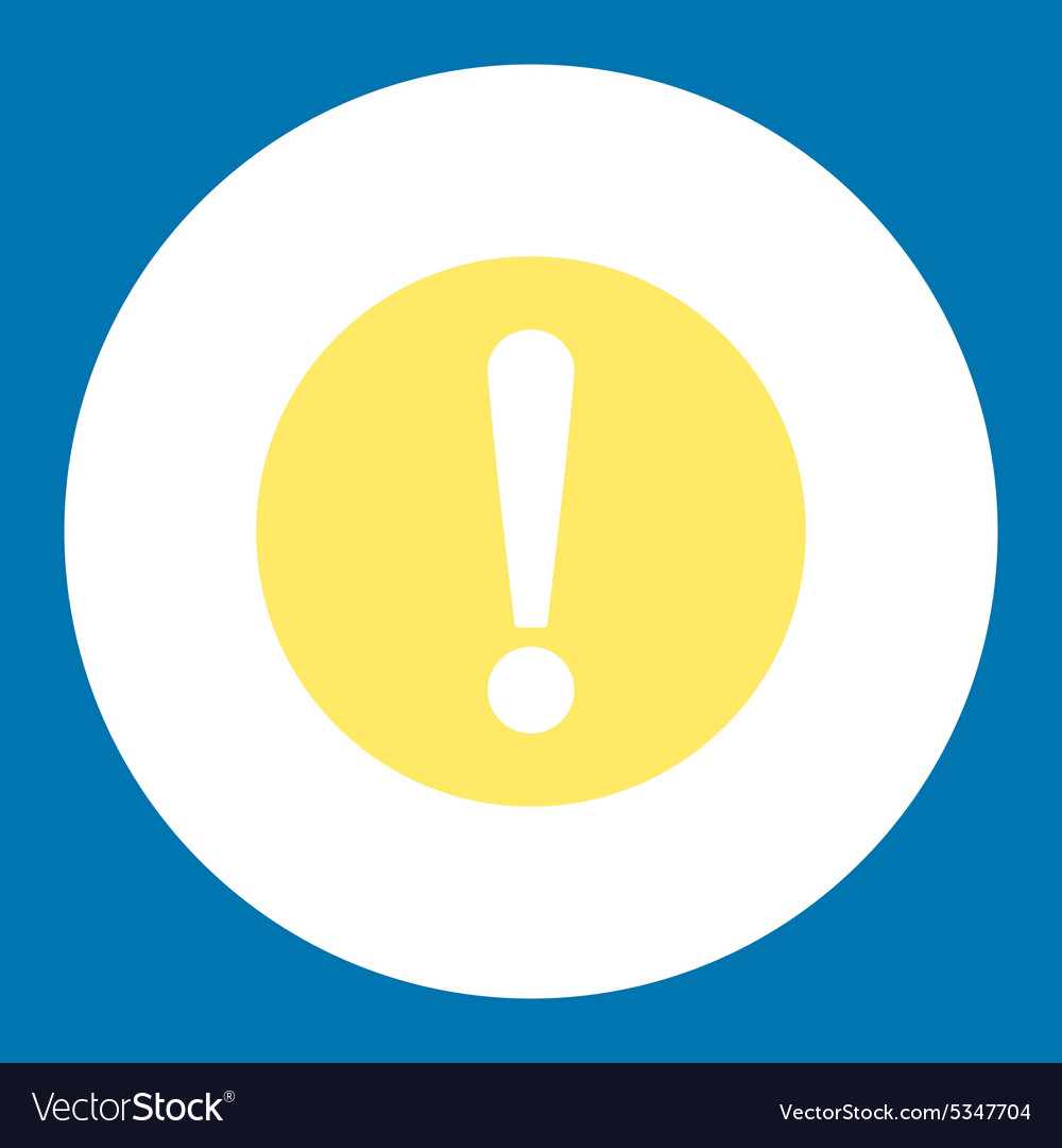 Problem flat yellow and white colors round button