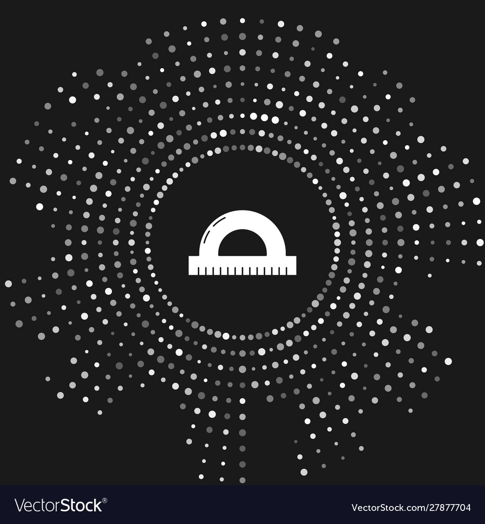 White protractor grid for measuring degrees icon vector image White protractor grid for measuring degrees icon