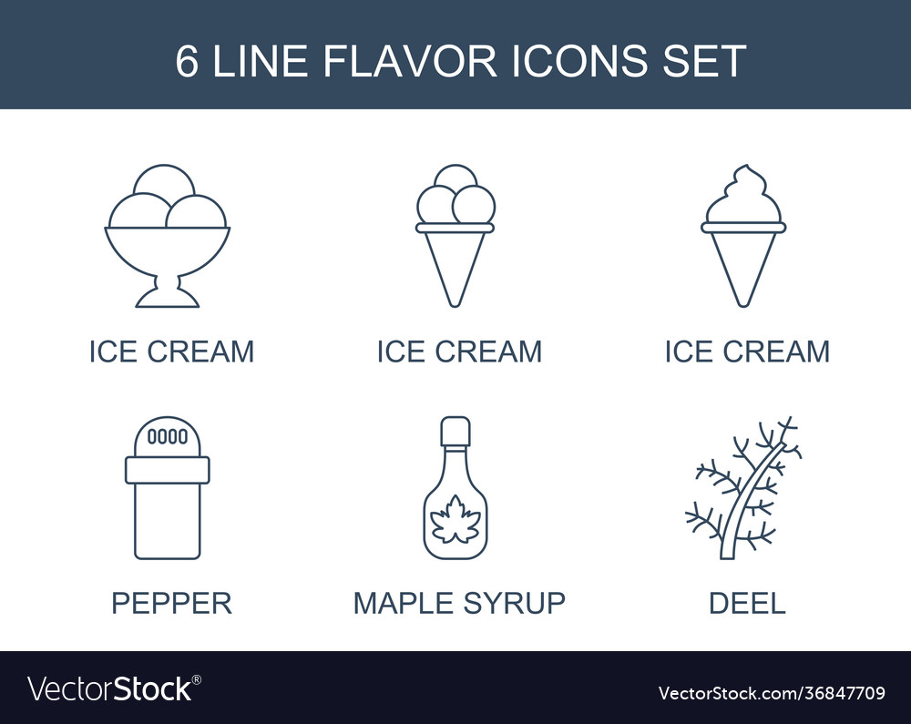 6 flavor icons