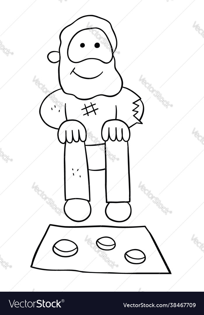 Cartoon homeless man begging for money Royalty Free Vector Cartoon homeless man begging for money Royalty Free Vector