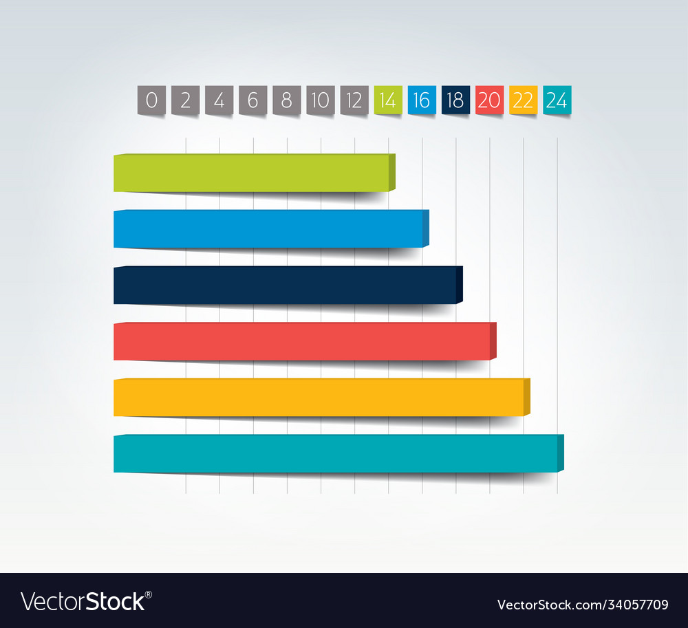 Chart graph scheme simply color editable Vector Image