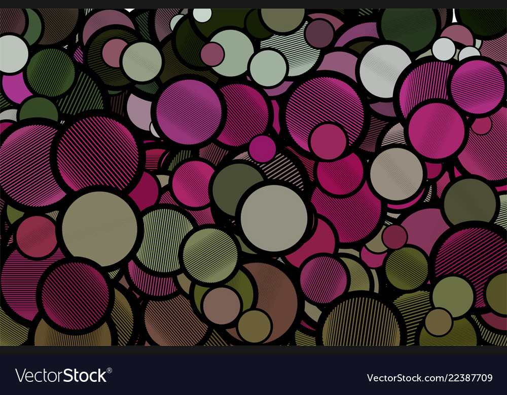 Circle or ellipse with lines abstract colorful
