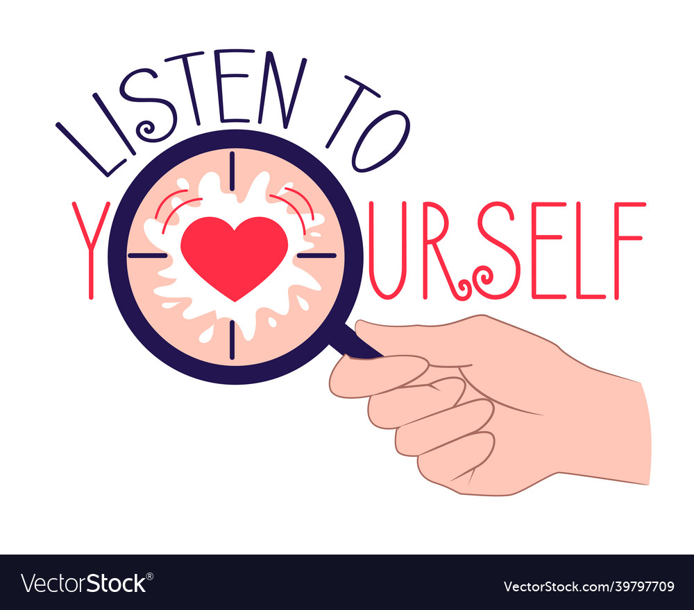 Concept of understanding yourself royalty free vector image