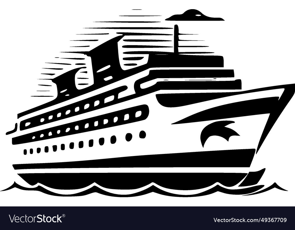 Cruise - minimalist and simple silhouette Vector Image