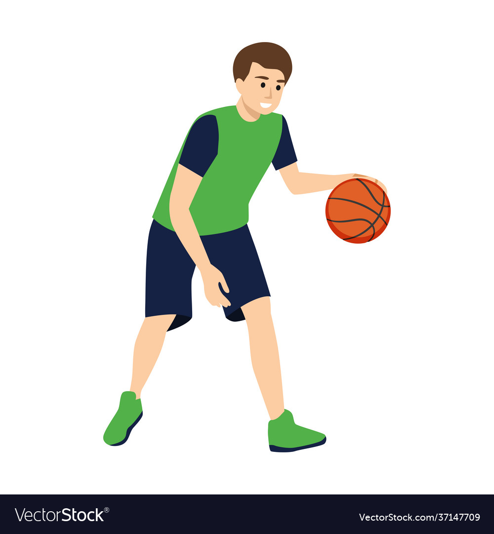 Süßer kleiner Junge der Basketball erstickt vector image Süßer kleiner Junge der Basketball erstickt