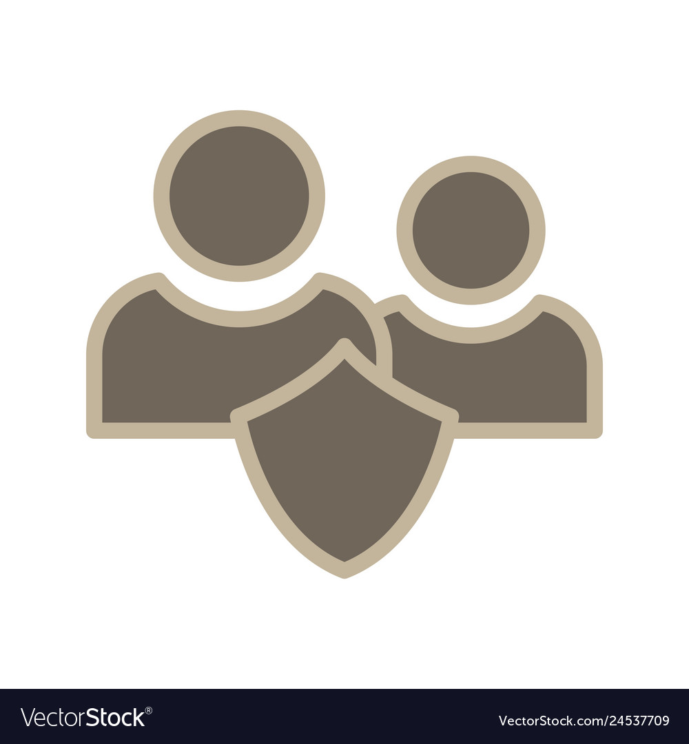 Gdpr security team icon Royalty Free Vector Image