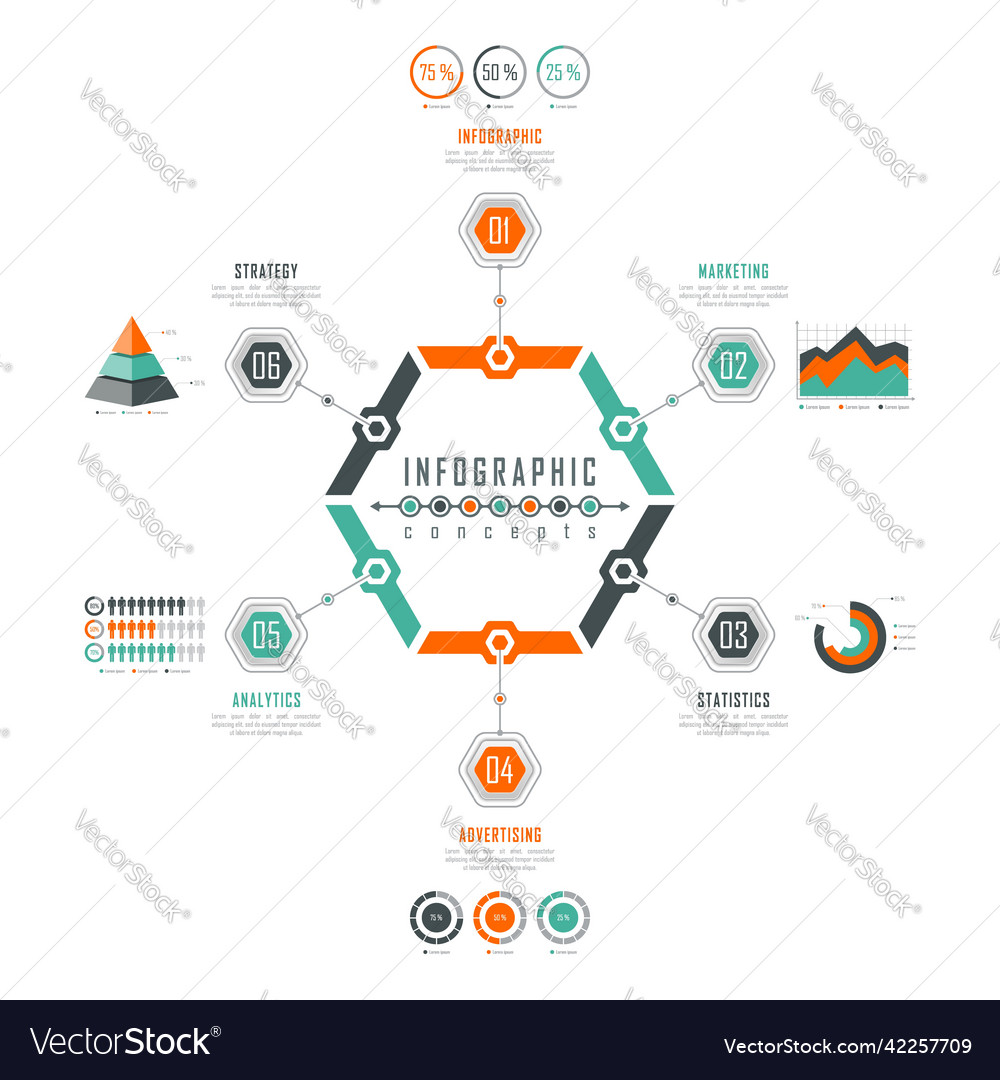 Infografische Zeitleiste Vorlage für Diagrammdiagramm vector image Infografische Zeitleiste Vorlage für Diagrammdiagramm