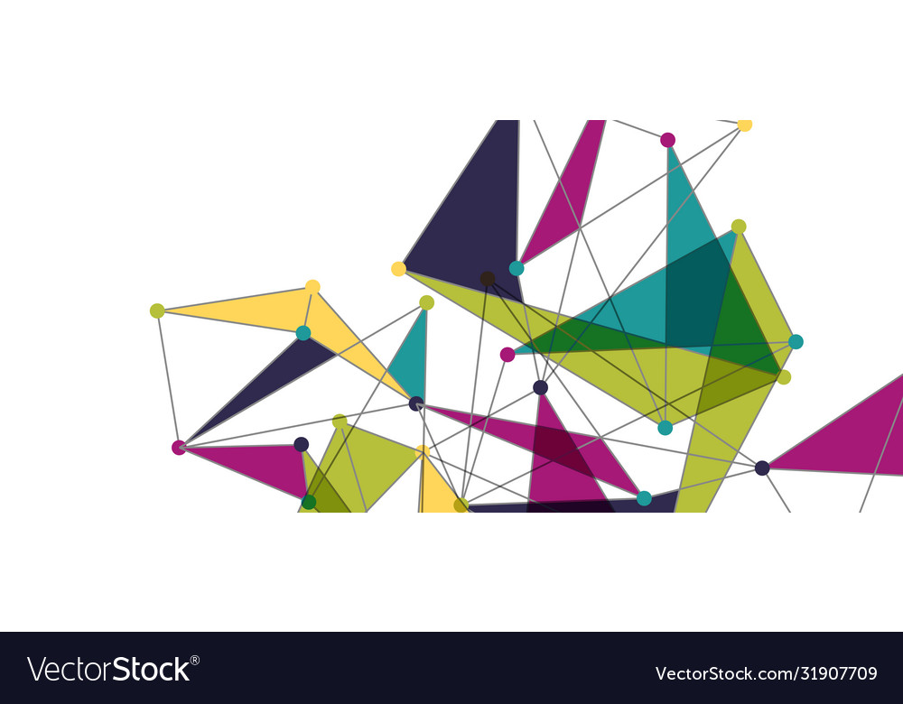 Line points connections triangular technology Vector Image Line points connections triangular technology