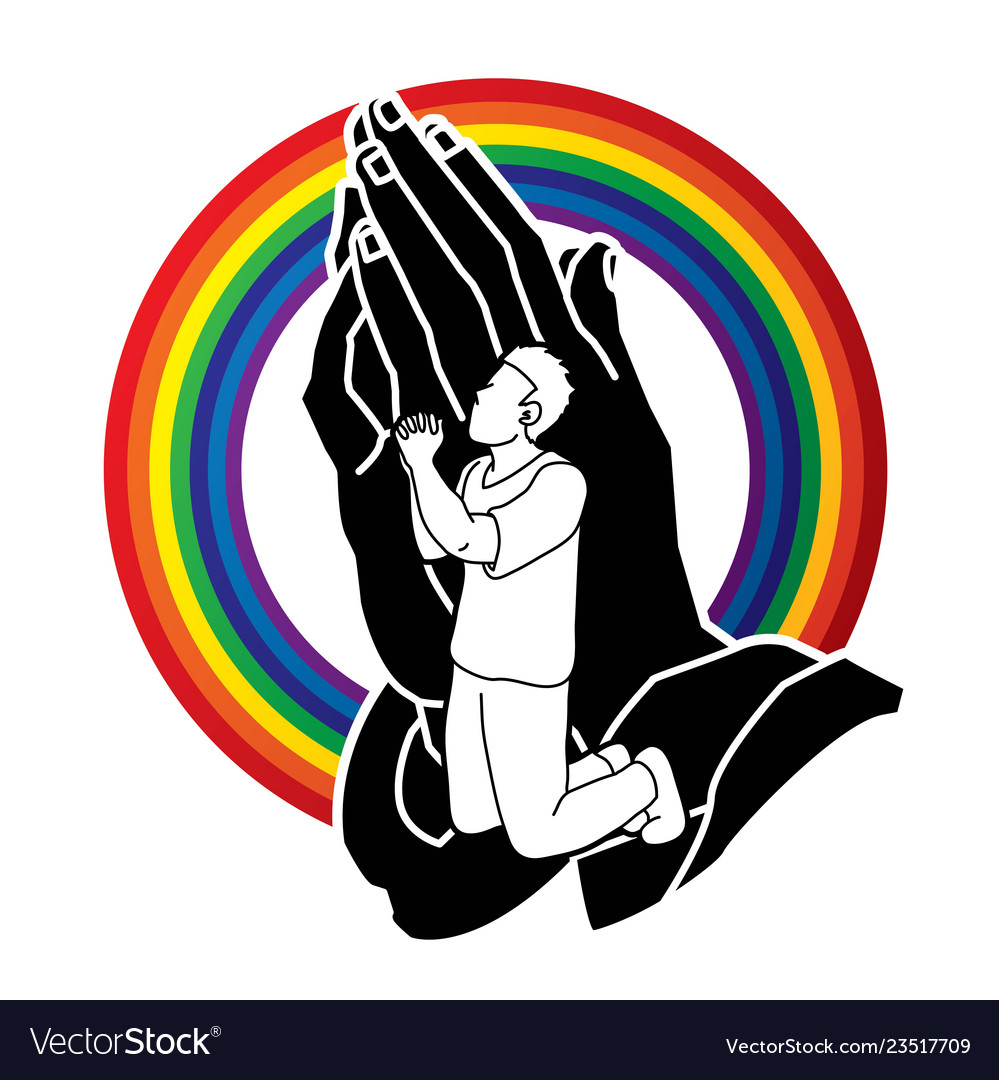 Man prayer praise to the lord Royalty Free Vector Image