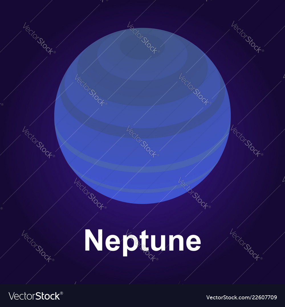 Neptune planet icon isometric style Royalty Free Vector