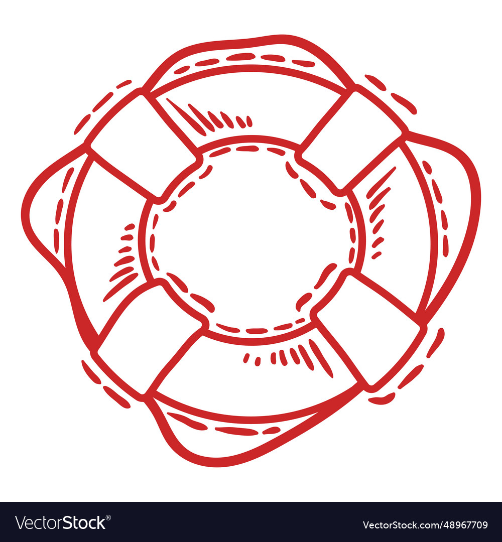 Red pool float label stroke