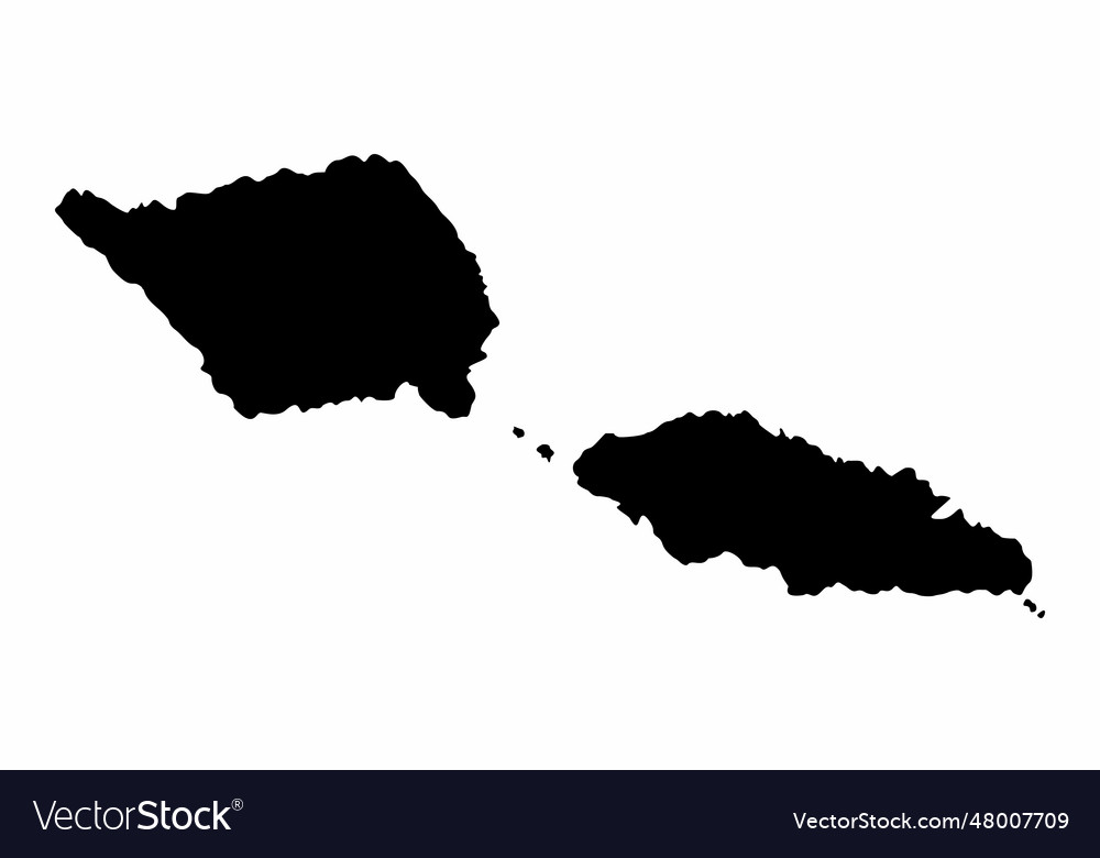 Samoa map silhouette