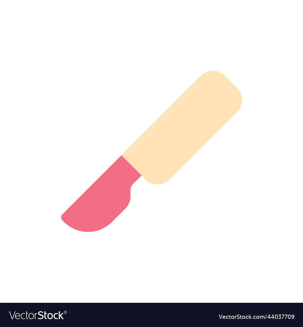 Scalpel flat color ui icon Vector Image Scalpel flat color ui icon