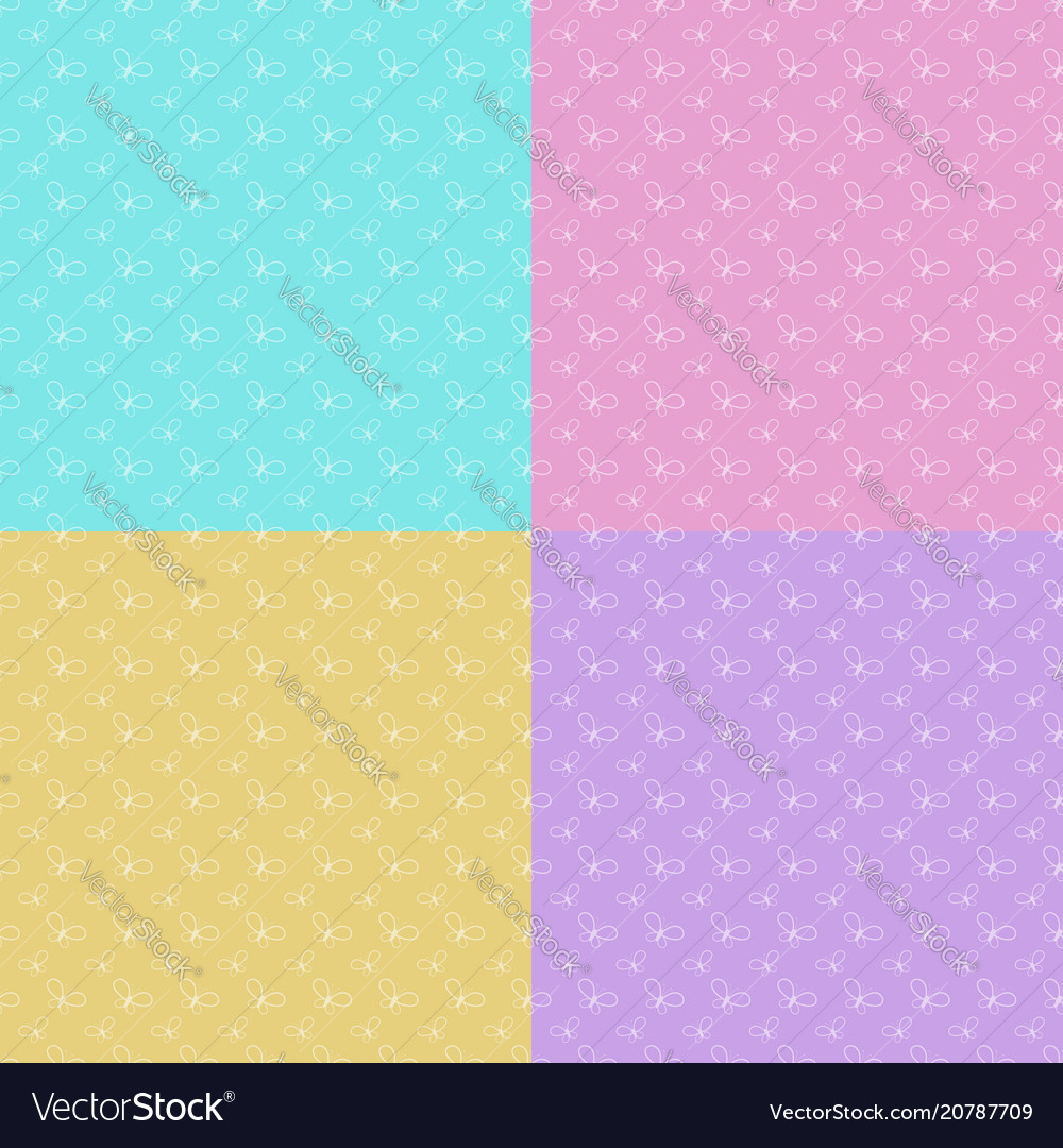 Set colorful abstract seamless patterns vector image Set colorful abstract seamless patterns