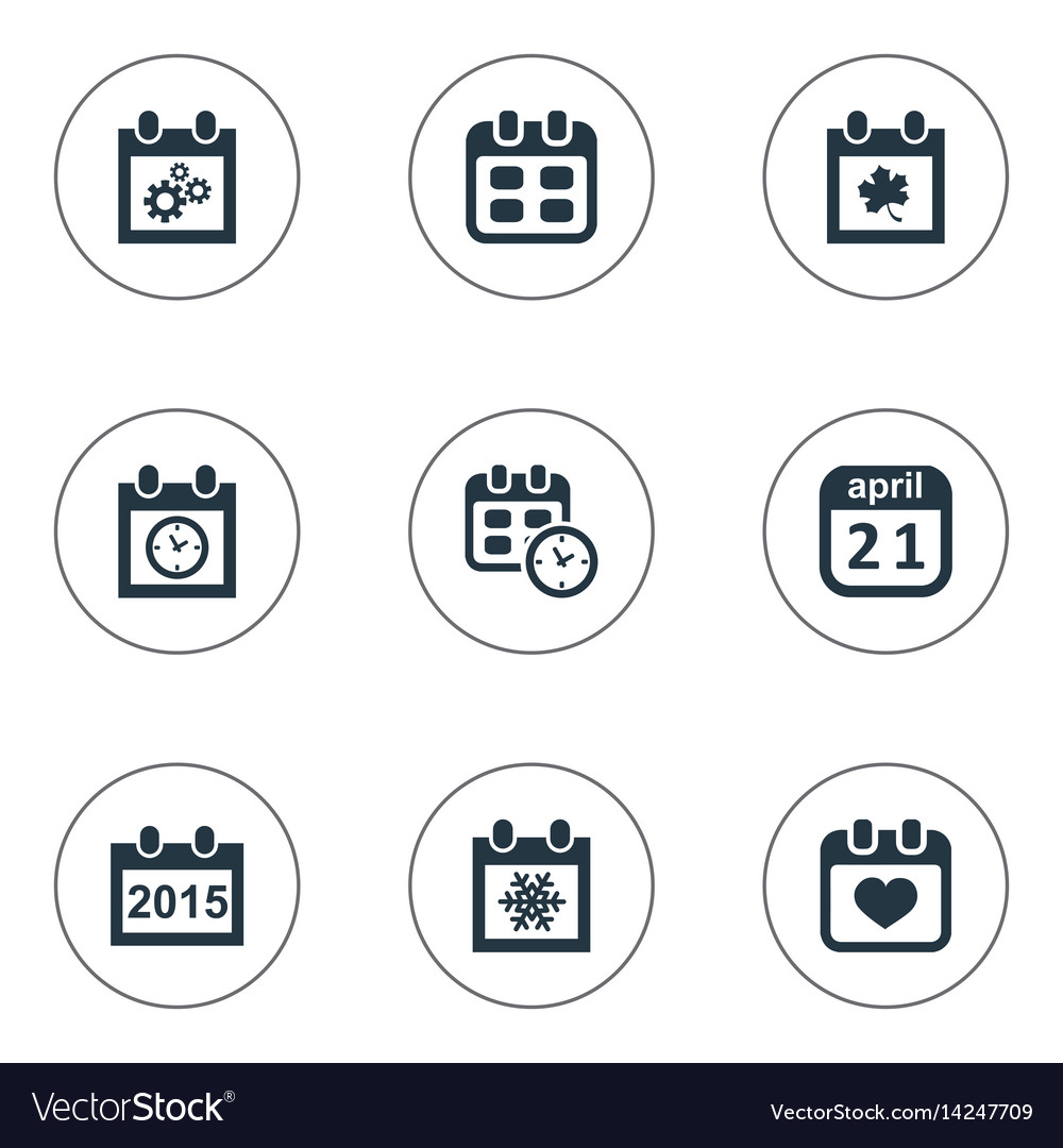 Set of simple time icons
