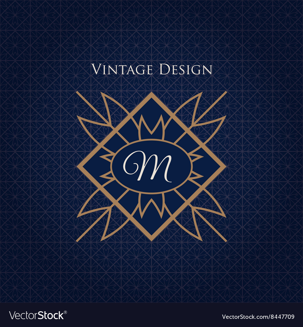 Simple and elegant monogram design template