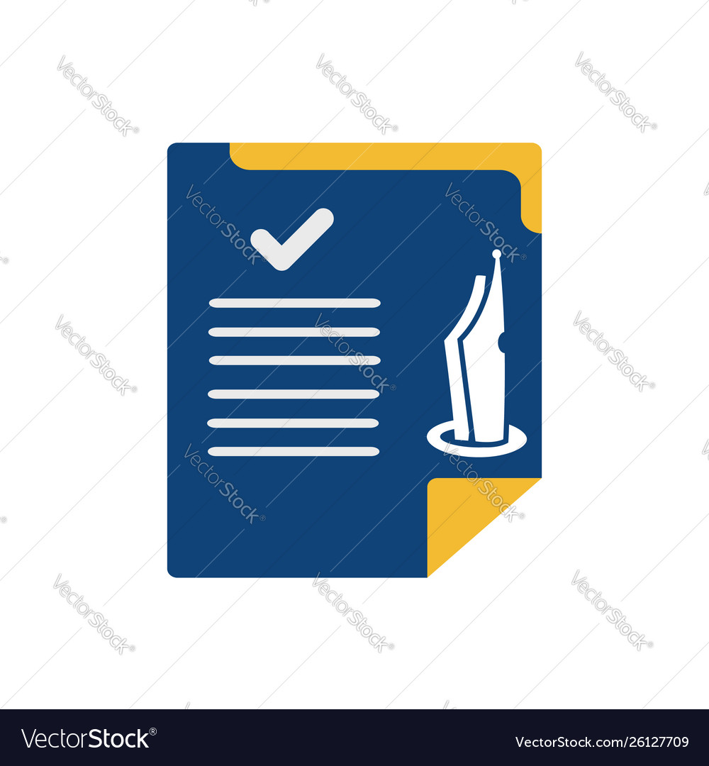 Simple memo and pen button application icon vector image Simple memo and pen button application icon