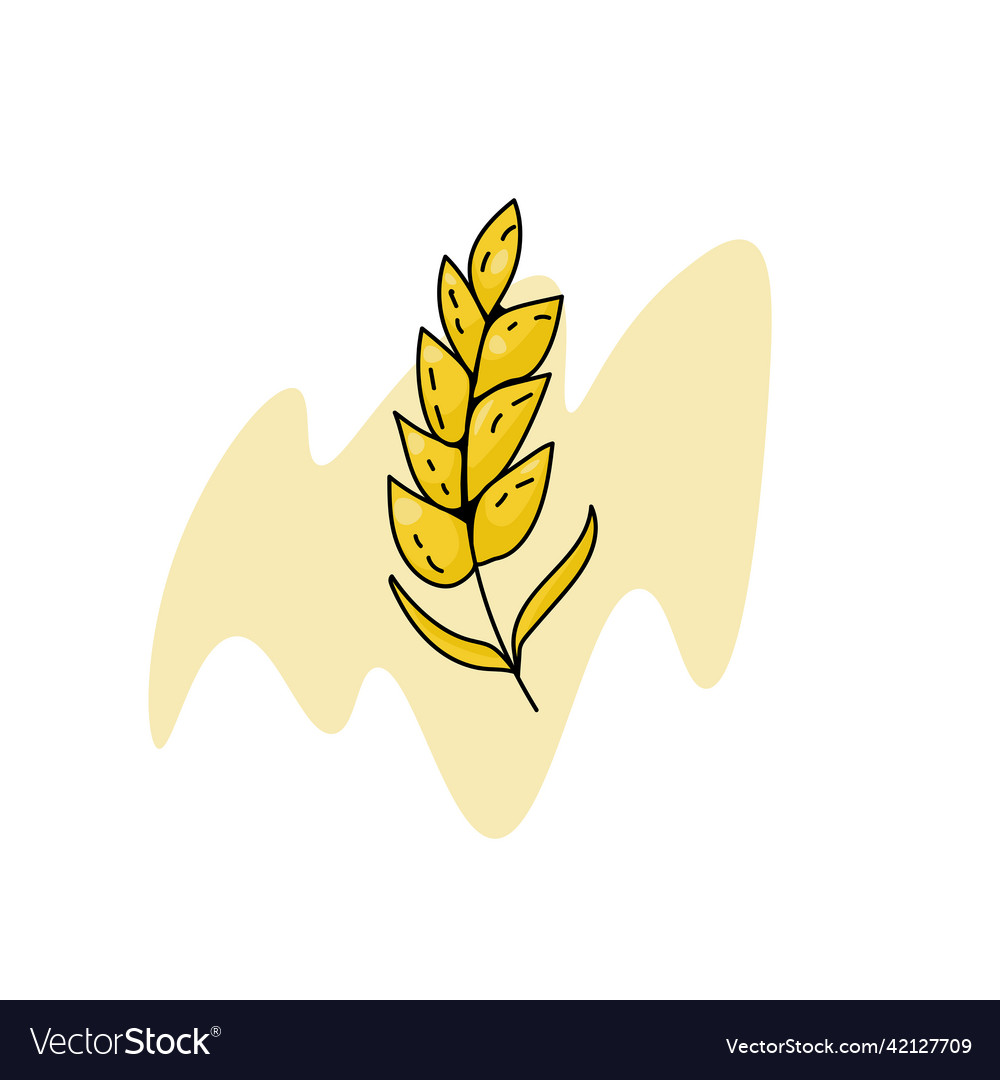 Spikelet icon or logo for bakery baking cereal