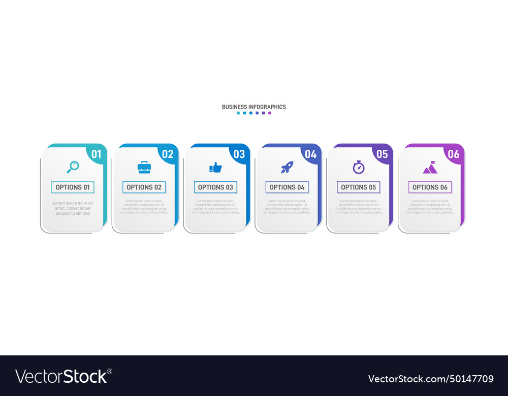 Timeline infographic with infochart modern