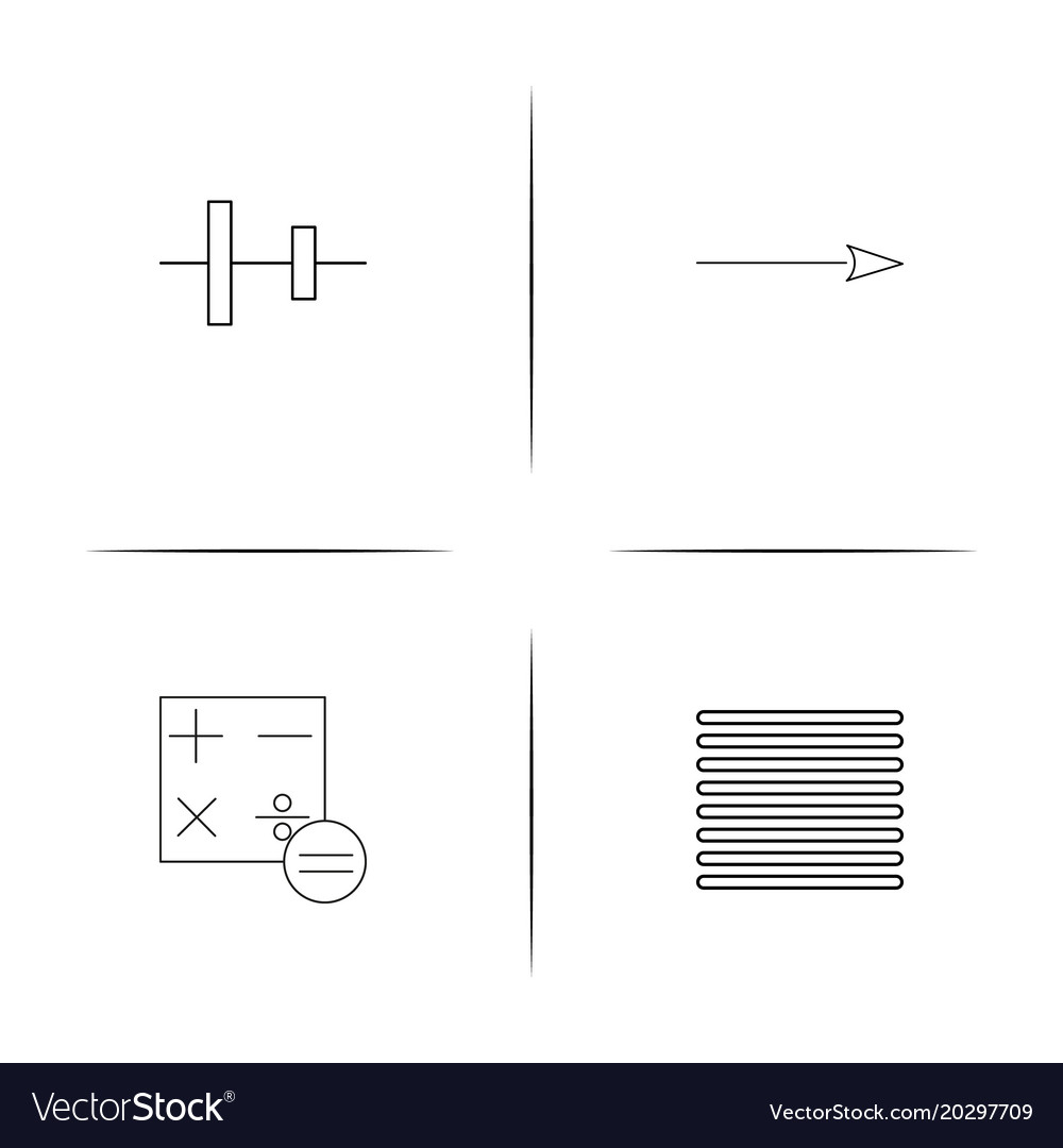Web und Text einfache lineare Icon setsimple Umriss