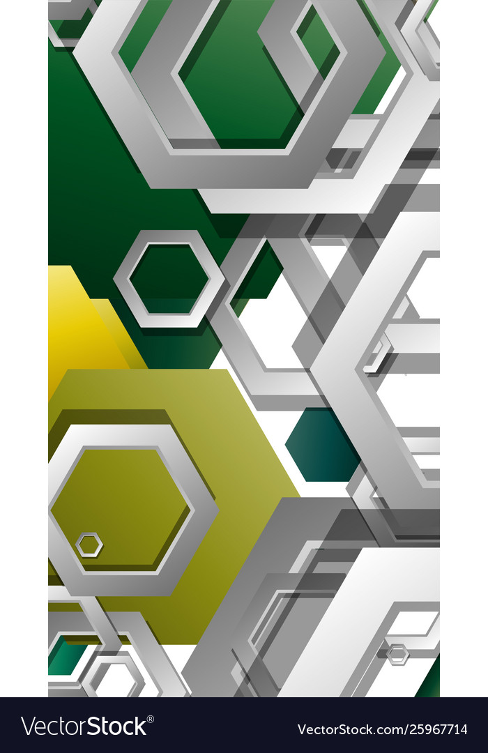 Abstract geometric background with hexagons vector image Abstract geometric background with hexagons