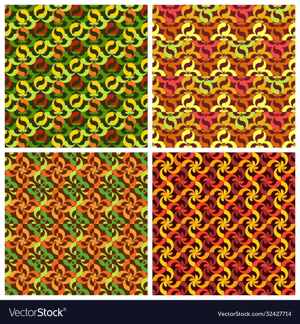 Abstract geometric elements patterns set vector image Abstract geometric elements patterns set