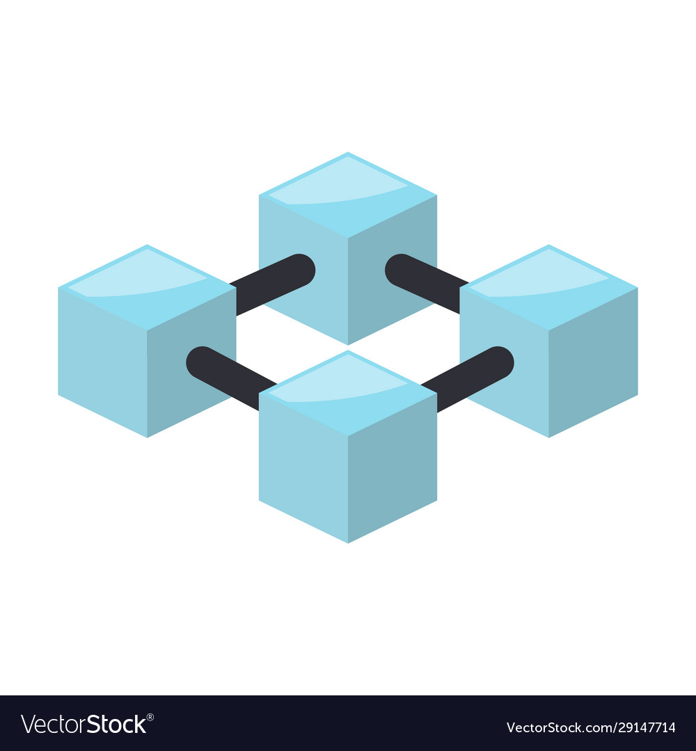 Blockchain isolated flat icon