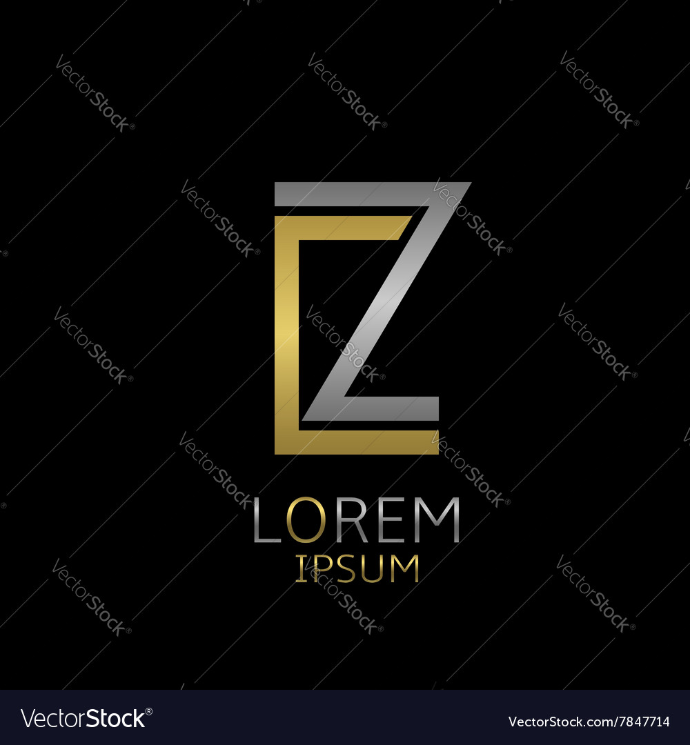 Cz letters logo Royalty Free Vector Image - VectorStock