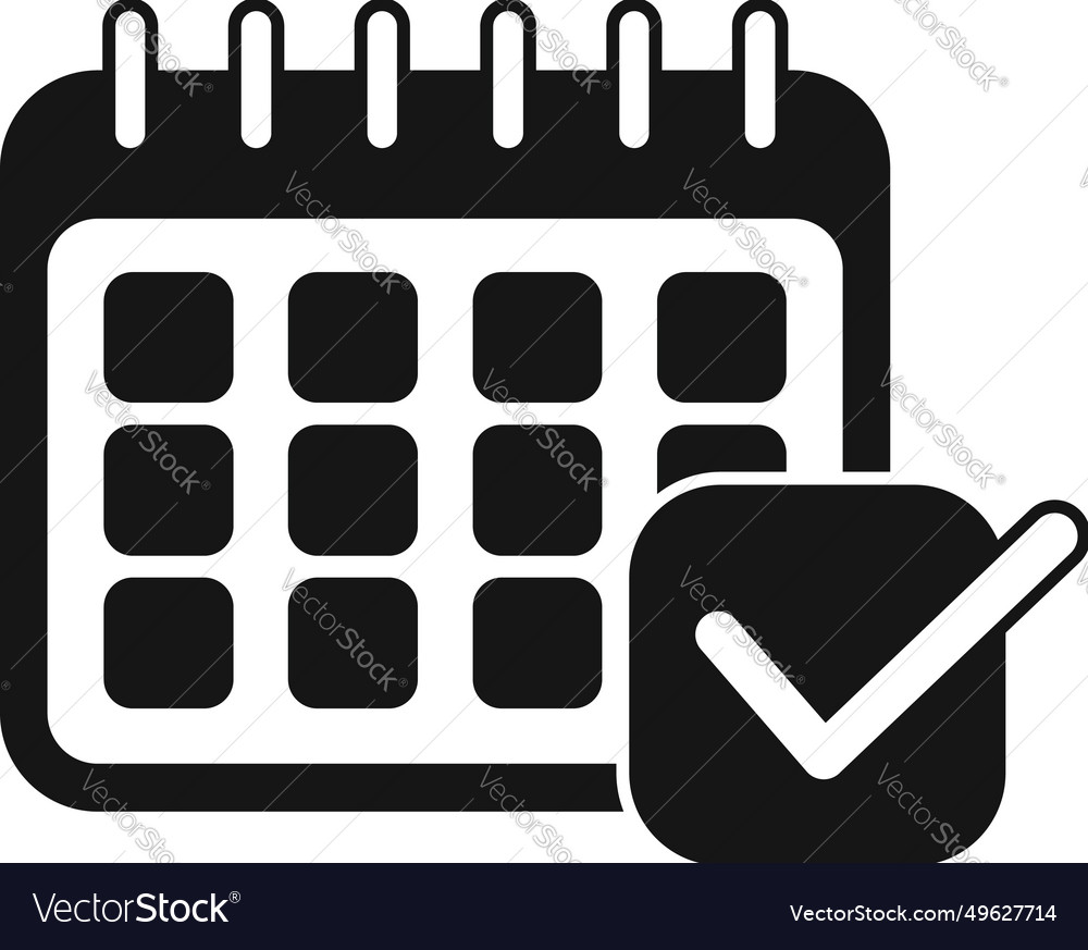 Event planner calendar icon simple couple Vector Image