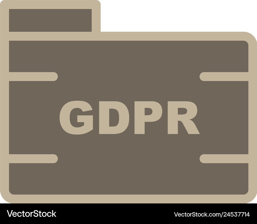 Gdpr folder icon Royalty Free Vector Image - VectorStock