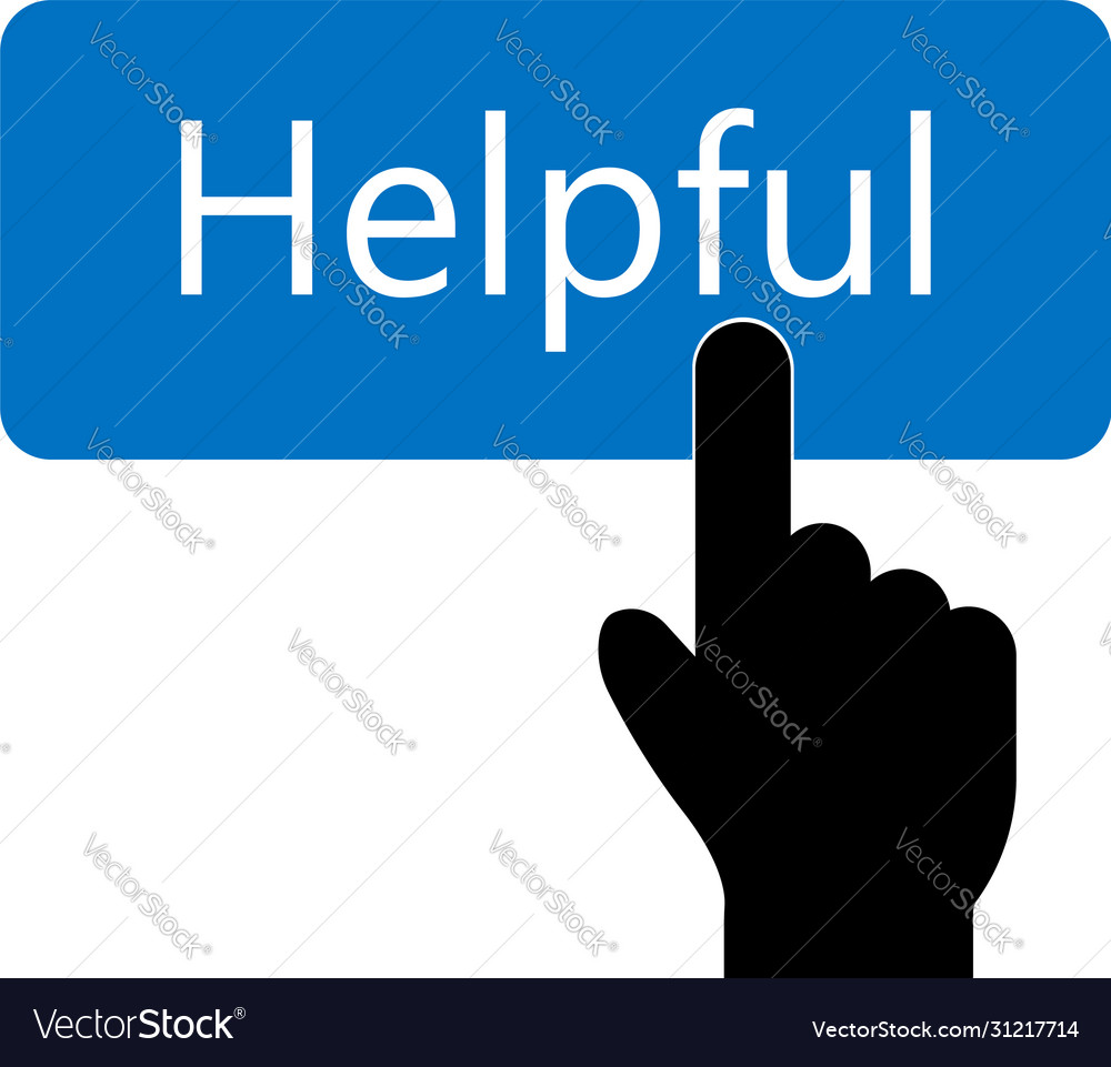 Helpful button with mouse cursor vector image Helpful button with mouse cursor