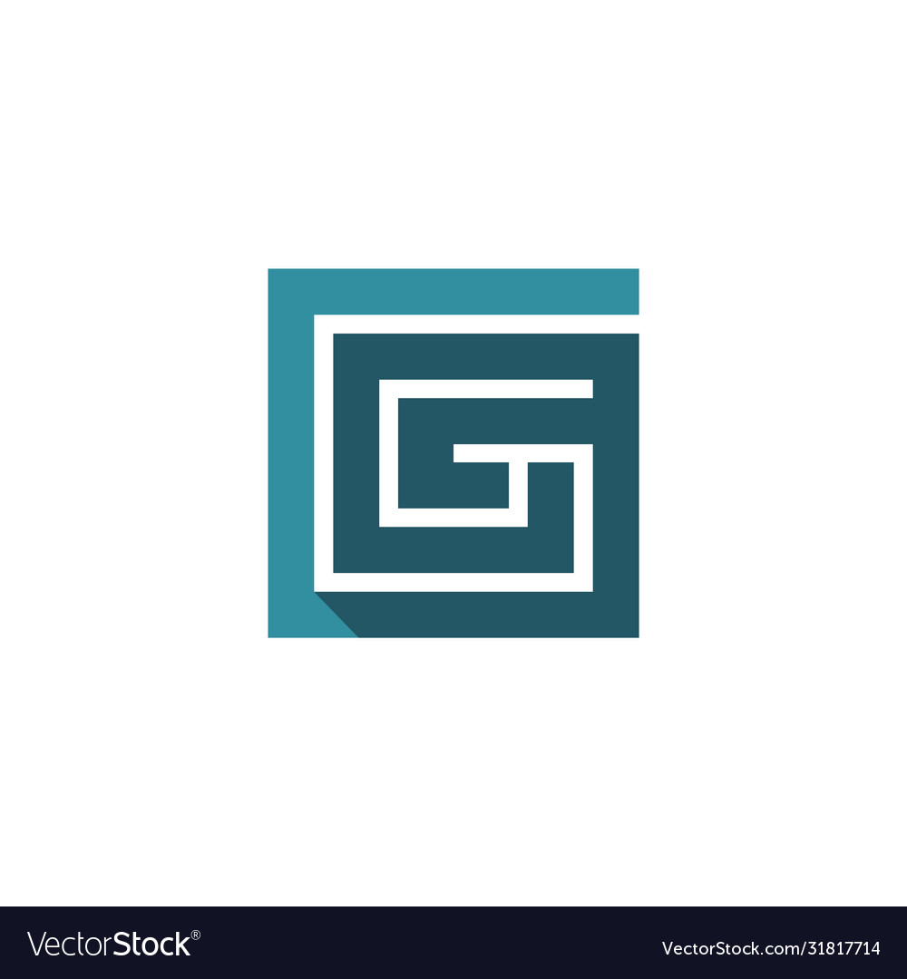 Initial letter gg or g logo design template