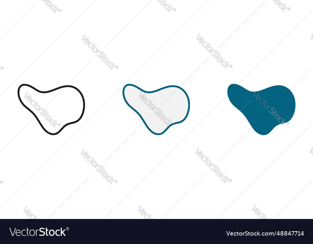 Liquid abstract shape set blob in minimal vector image Liquid abstract shape set blob in minimal