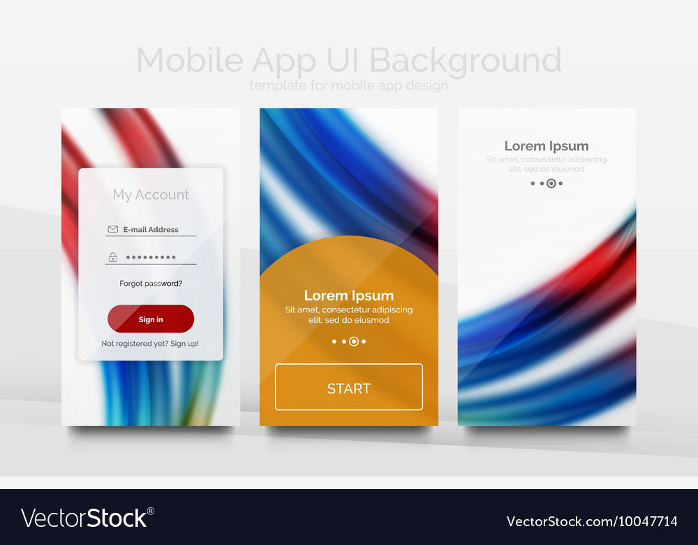 Mobile background ui Royalty Free Vector Image
