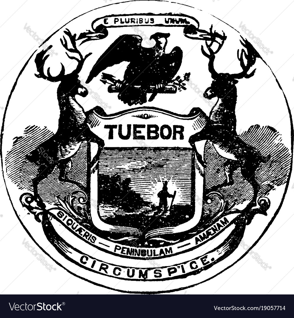 Official seal of the us state michigan