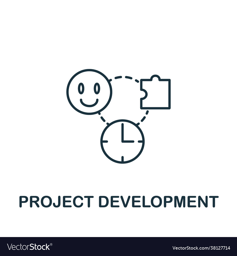 Project development icon from reputation vector image Project development icon from reputation