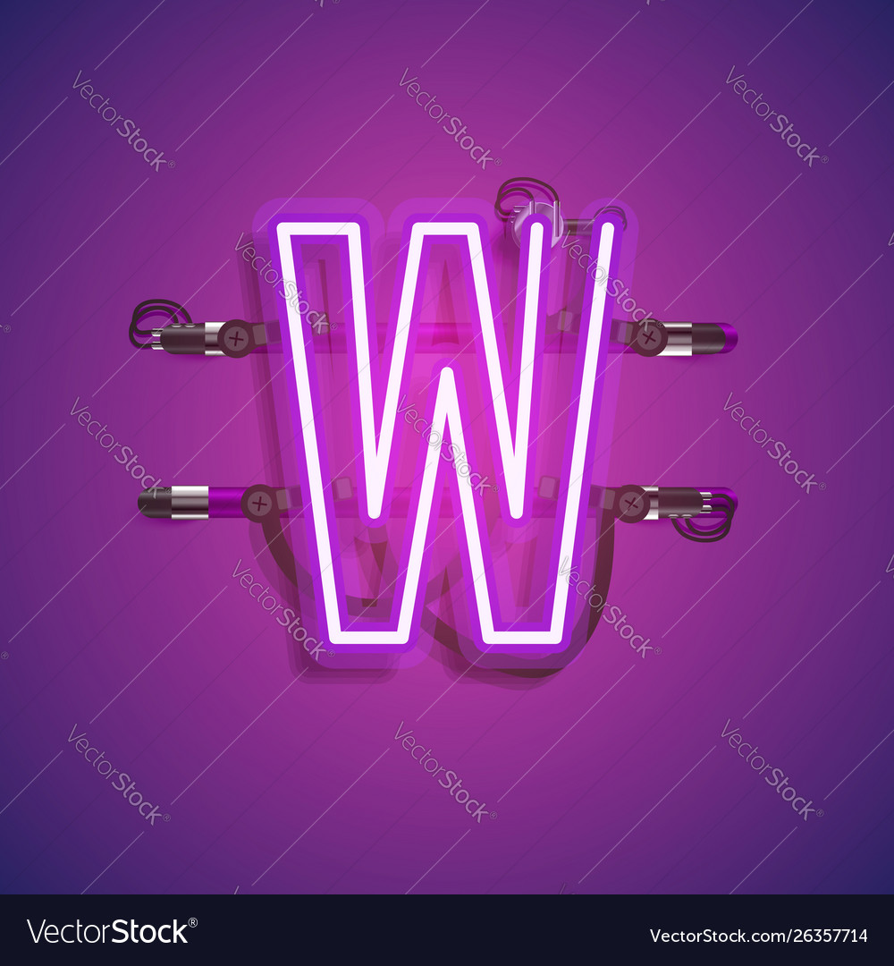 Realistic neon character with wires and console vector image Realistic neon character with wires and console