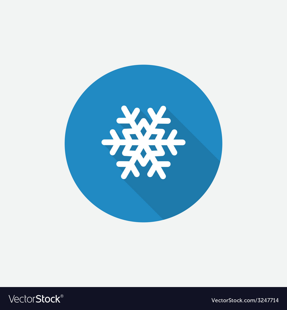 Snowflake Icon with Long Shadow