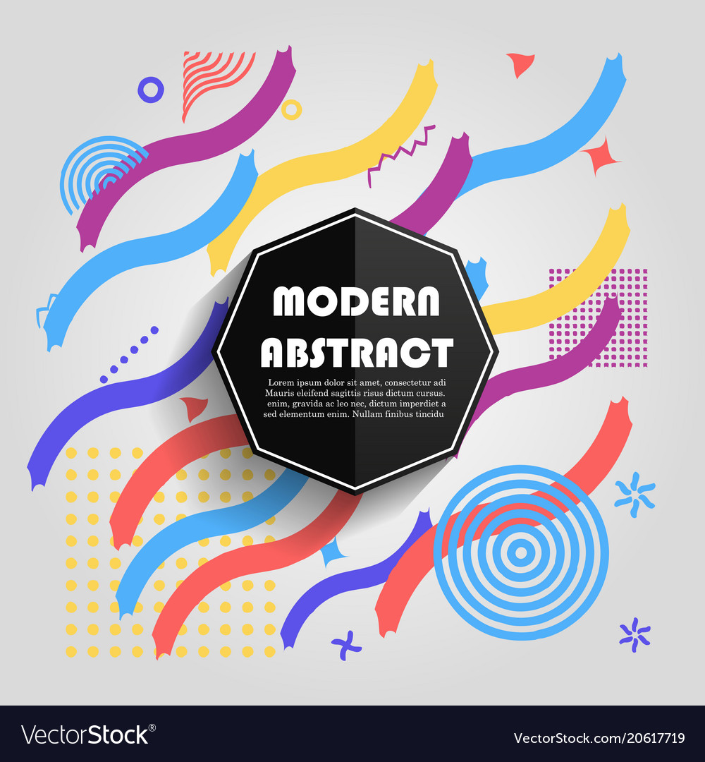 Abstract colorful geometric pattern design vector image Abstract colorful geometric pattern design