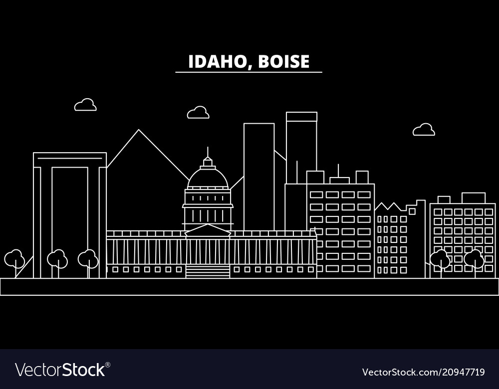 Boise silhouette skyline usa - boise city Vector Image