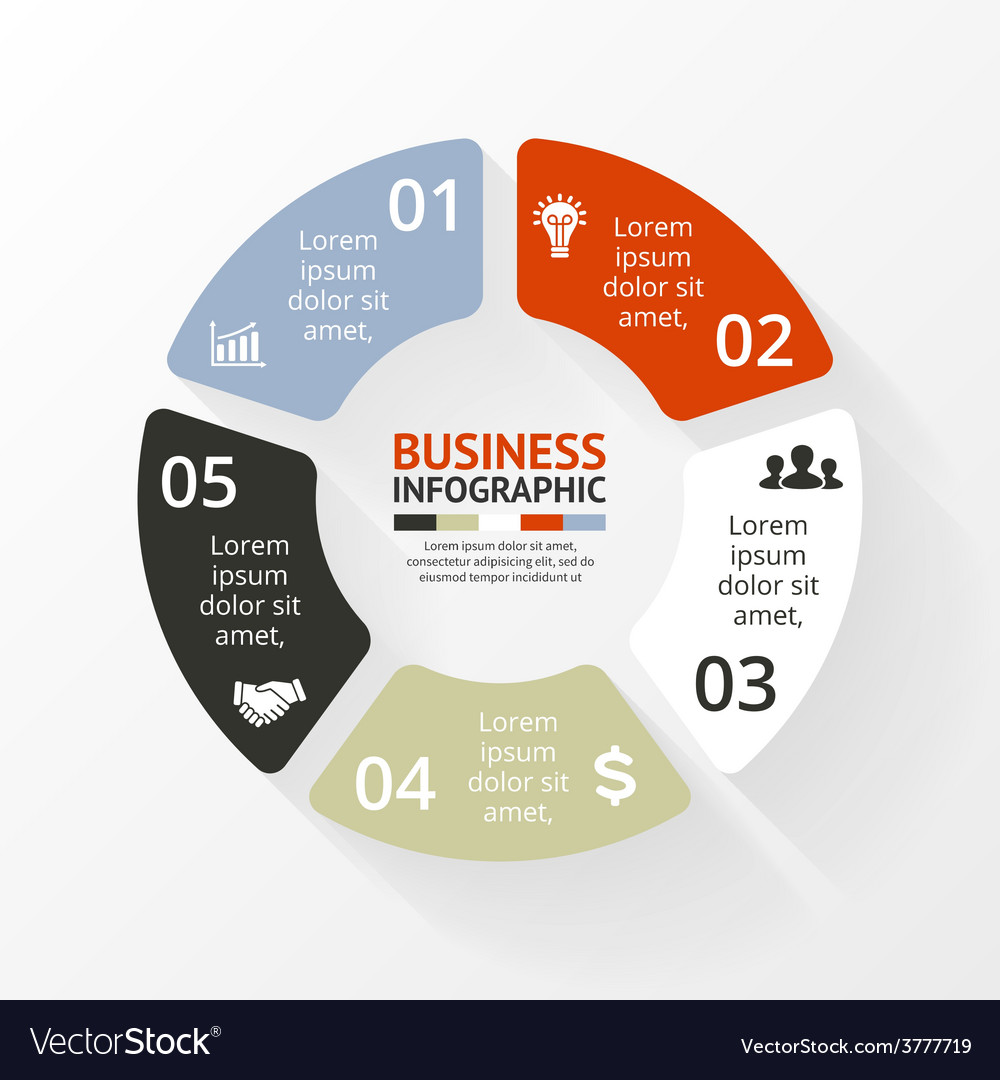 Circle infographic diagram graph presentation Vector Image